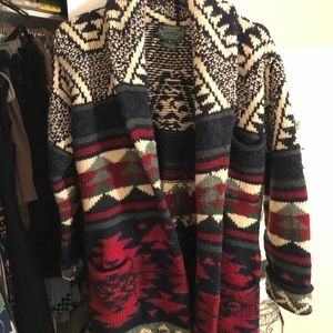 Ralph Lauren hand-knit shawl cardigan